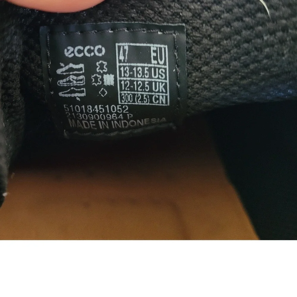 ECCO Mens Fusion Slip On Black Leather Gore-Tex Waterproof Shoes 47 13-13.5‎ #1